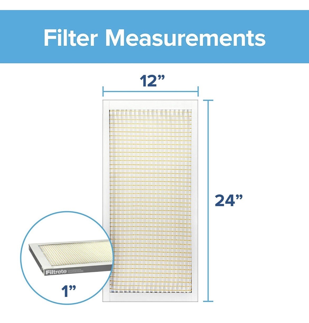 6Pack Air Filter 12x24x1 , MPR 300, MERV 5, Pleated, Clean Living