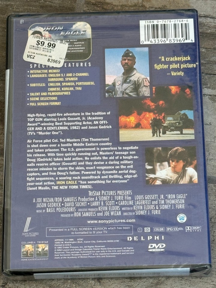 Iron Eagle (DVD, 1986) Jason Gedrick Louis Gossett Jr NEW SEALED