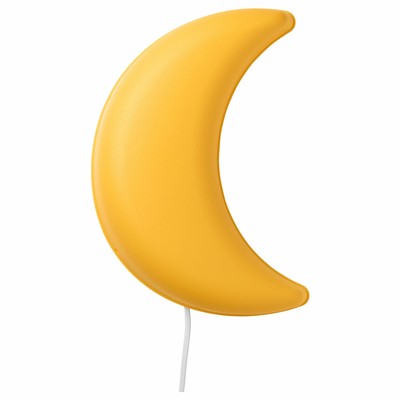 Nouveau Ikea Smila Mane Lampe Murale Jaune Lune Veilleuse Pour Enfants Enfants Ebay