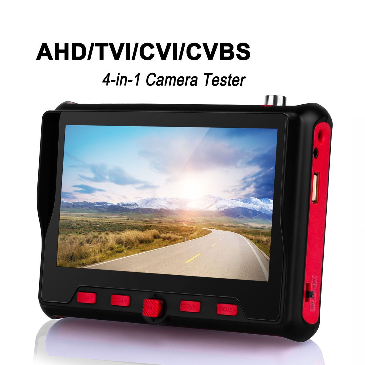 CCTV Tester 4-in-1 Portable Camera Tester HD 8MP AHD/TVI/CVI/CVBS