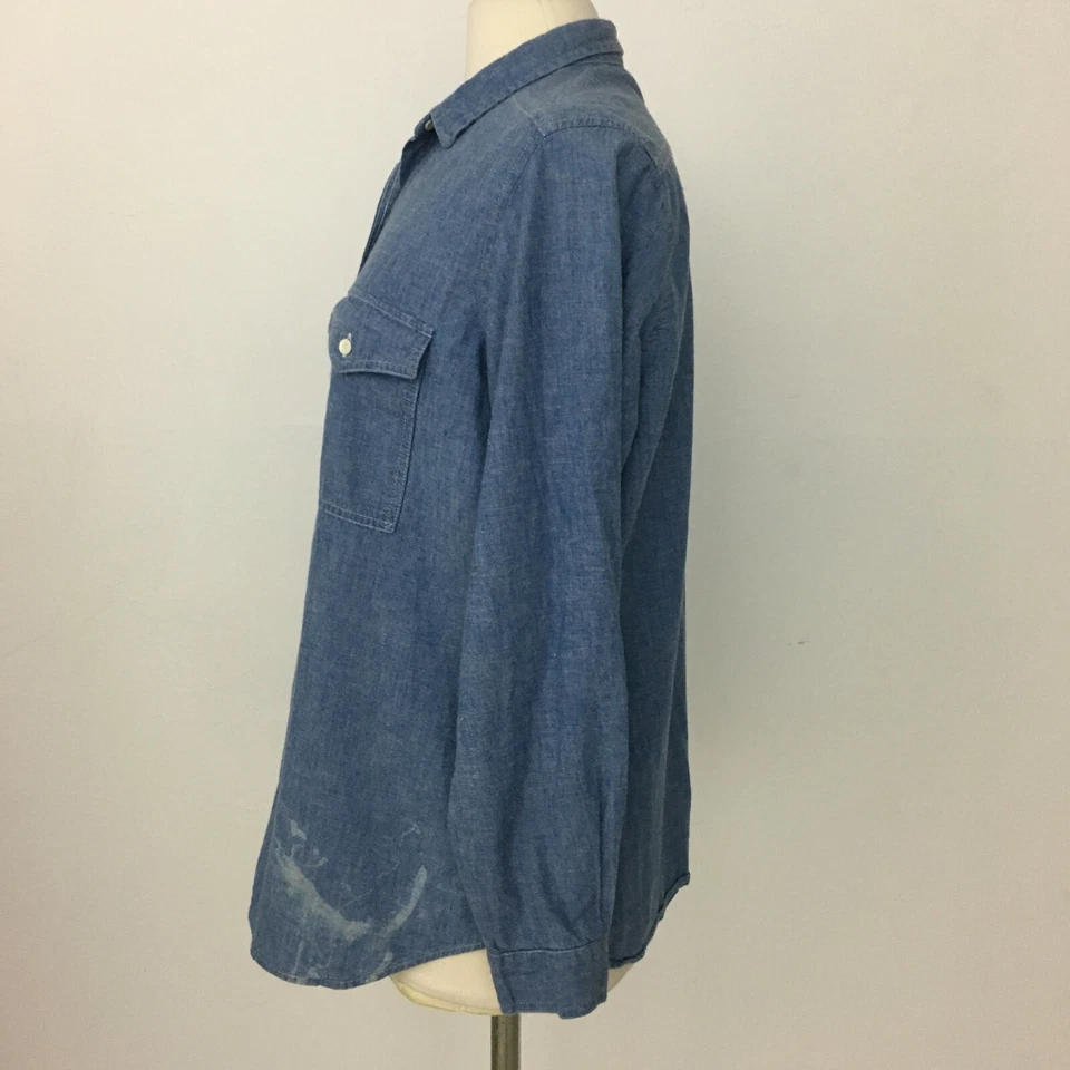 Camisa jeans vintage Levi’s laranja aba cambraia feminina grande anos 70 Rockabilly pinup - Imagem 4 de 4