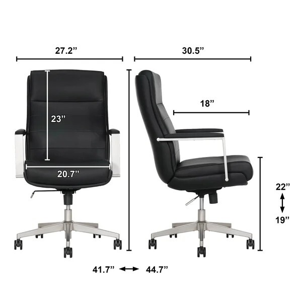Elle Decor Ayden Manager's Chair - High-Back Premium Upholstery Office Chair