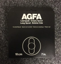 NEW IN BOX VINTAGE AGFA EMPTY 7 INCH SPOOL NOS