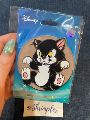 DISNEY PIN Pink A La Mode FIGARO KITTEN Expressions Jumbo 3''  LE 300 NEW