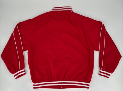 WXYZ Jacket Men's XL BK Red Snap Button Satin Varsity Shiny WXYZ Jacket Men's XL BK Red Snap Button Satin Varsity Shiny