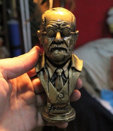 SIGMUND FREUD Golden RESIN bust PSYCHOLOGY ART PSYCHOANALYSIS THERAPY psicologo - Picture 8 of 24