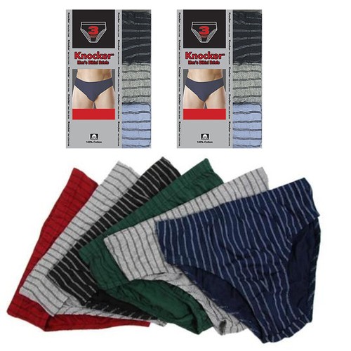 6 Pack Mens Bikinis Briefs Underwear 100 Cotton Lined Knocker Size Large 3638 7795735188453 eBay