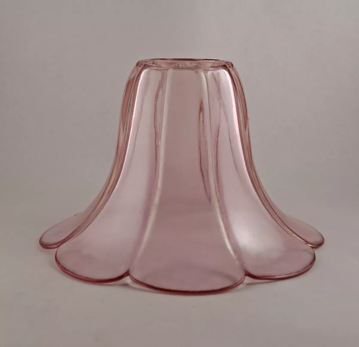 Transparent Pink Glass Flower Lamp Shade eBay