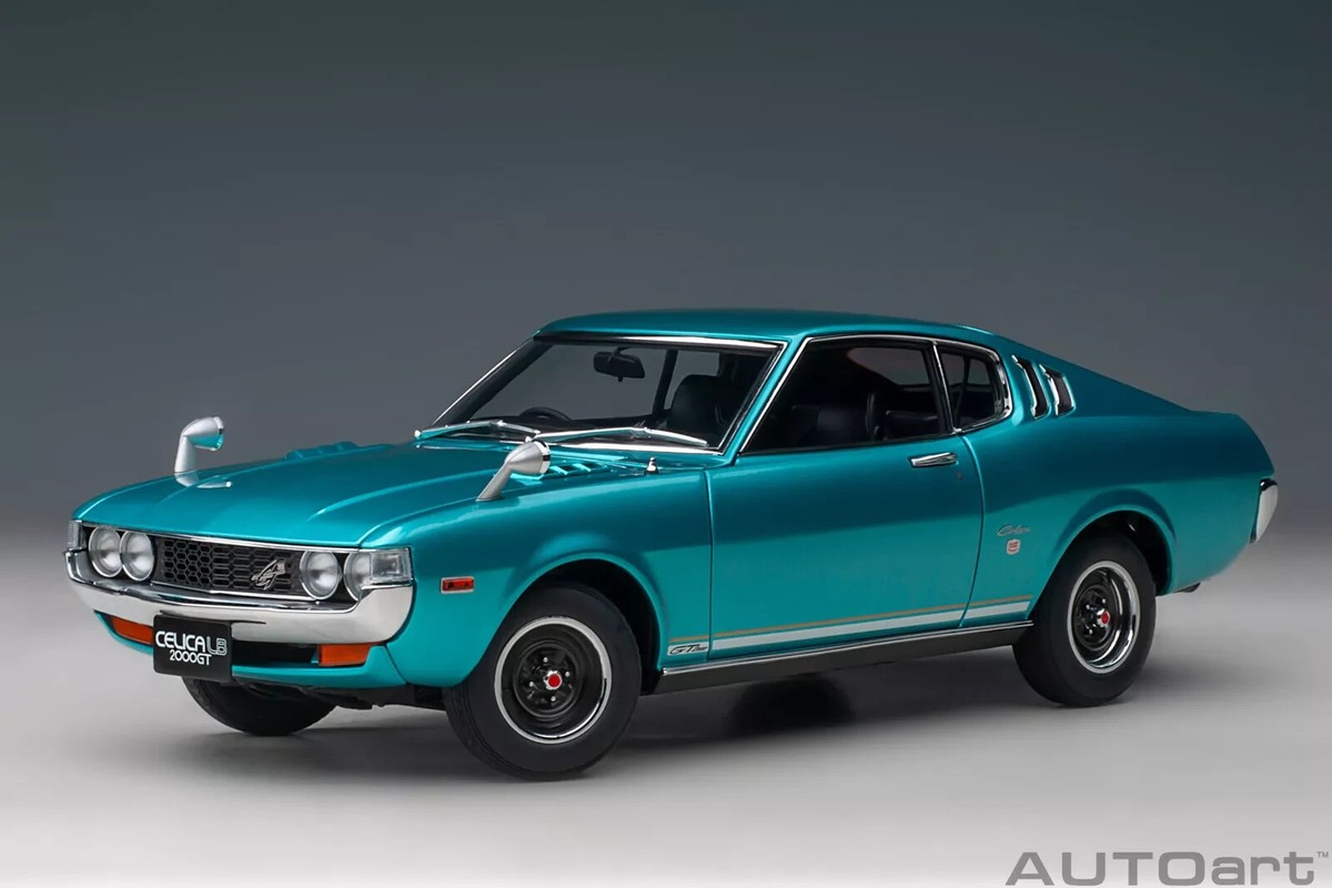 1/18 Toyota Celica Liftback 2000GT (RA25) RHD Turquoise 1973 Model