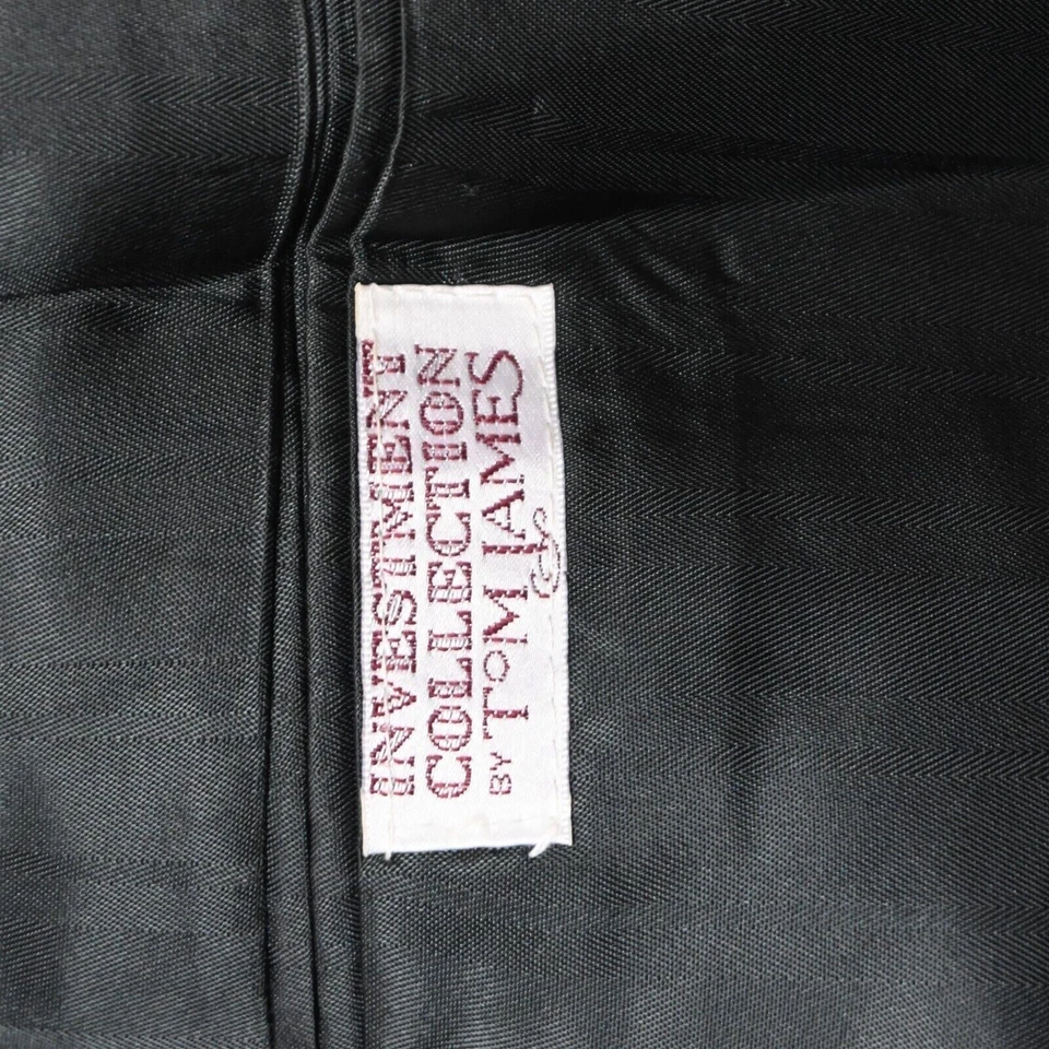 Traje De Colección Tom James 42R 34x29 Gris Cuadros Glenn Hecho en EE. UU. 100% Lana Para Hombres Foto 4 de 4