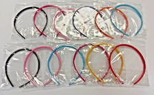 12 Pc Bling Headband for Women Skinny Hoops Hairbands 1 Row Crystal Rhinestone