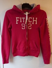 Abercrombie & Fitch Women's Full Zip Hoodie, Cerise Pink, Size S. Good Condition