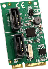 2 Port Mini Pcie to SATA III Controller Card Asmedia ASM1061 Chipset