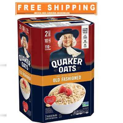 Quaker Oats Old Fashioned Oatmeal ( 5 lbs, 2-count - Total 10 lbs ) Sodium-Free