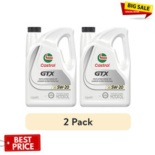2Pack Castrol GTX 5W-20 Synthetic Blend Motor Oil 5 Qt Engine Protection 17.60 per gallon