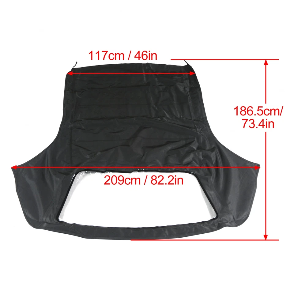 Upper Convertible Soft Top Black Plastic Window Fit For 94-02 Chevrolet Camaro - Изображение 3 из 4