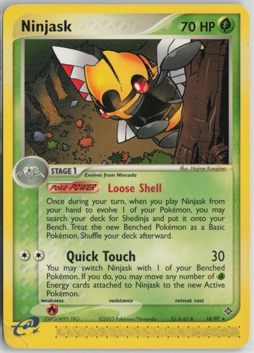 Ninjask 18/97 Rare Dragon Pokemon Moderately Played