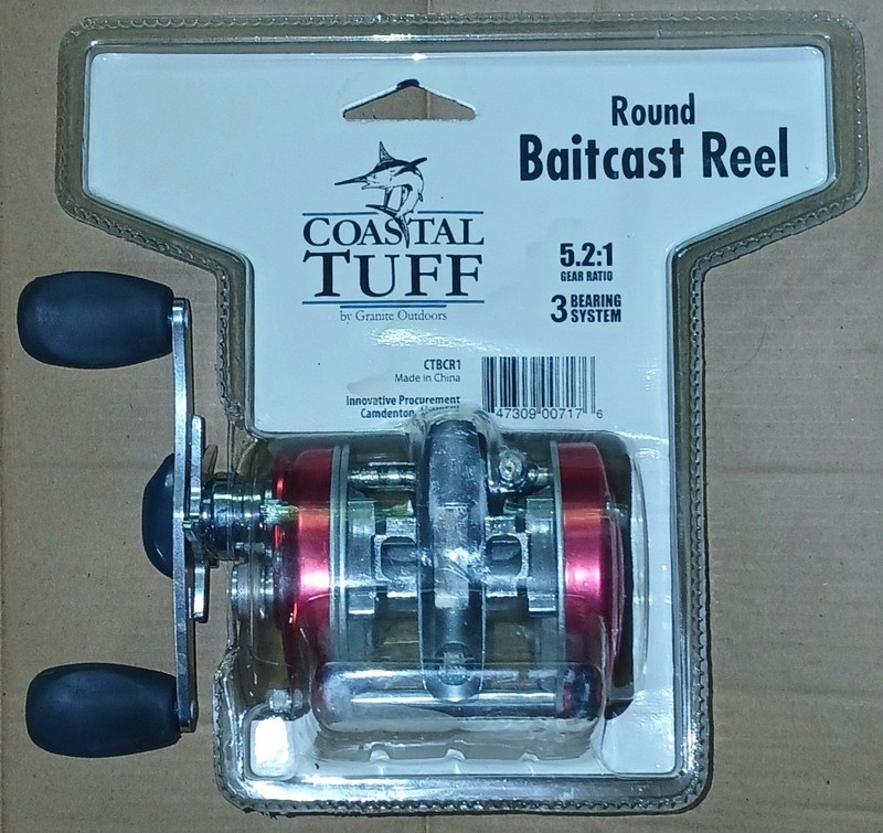 Coastal Tuff Salt Water Round Baitcast Fishing Reel CTBR1 Right Hand Redfish 