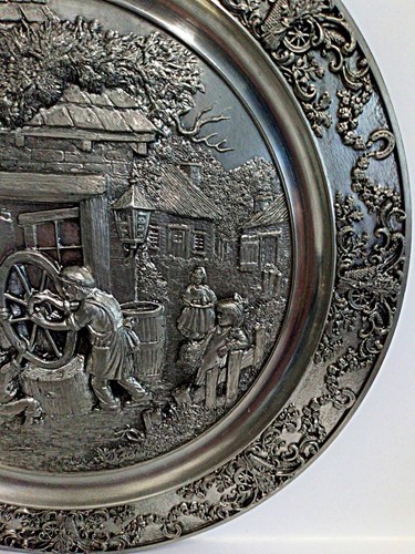 Riskin Pewter Plate 2nd Issue Limited Edition Skill of the wheelwright - Picture 4 of 8