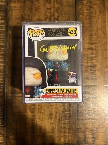 FUNKO POP STAR WARS EMPEROR PALPATINE IAN MCDIARMID SIGNED 7BAP 145 PCS 2023 JSA