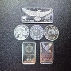 NEW 10 Gram Combo Lot - 5 Gram MONARCH Silver Eagle Bar & 5-One Gram Rounds/Bars