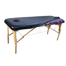 Massage Table Cover with Face Hole 28 Inches 28W x 74L x 4H Inch 1pack Black