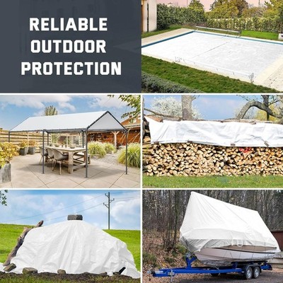 Heavy Duty Waterproof  Poly Tarp 12 mil Tarpaulin Cover Tent