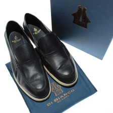 Di Bianco NWB Etna Pebble Leather Loafers / Drivers Size 42.5 (US 9.5) in Navy
