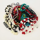 Vintage Colorful Plastic Lucite Beaded Necklaces Costume Jewelry Lot 1960s - 80s
