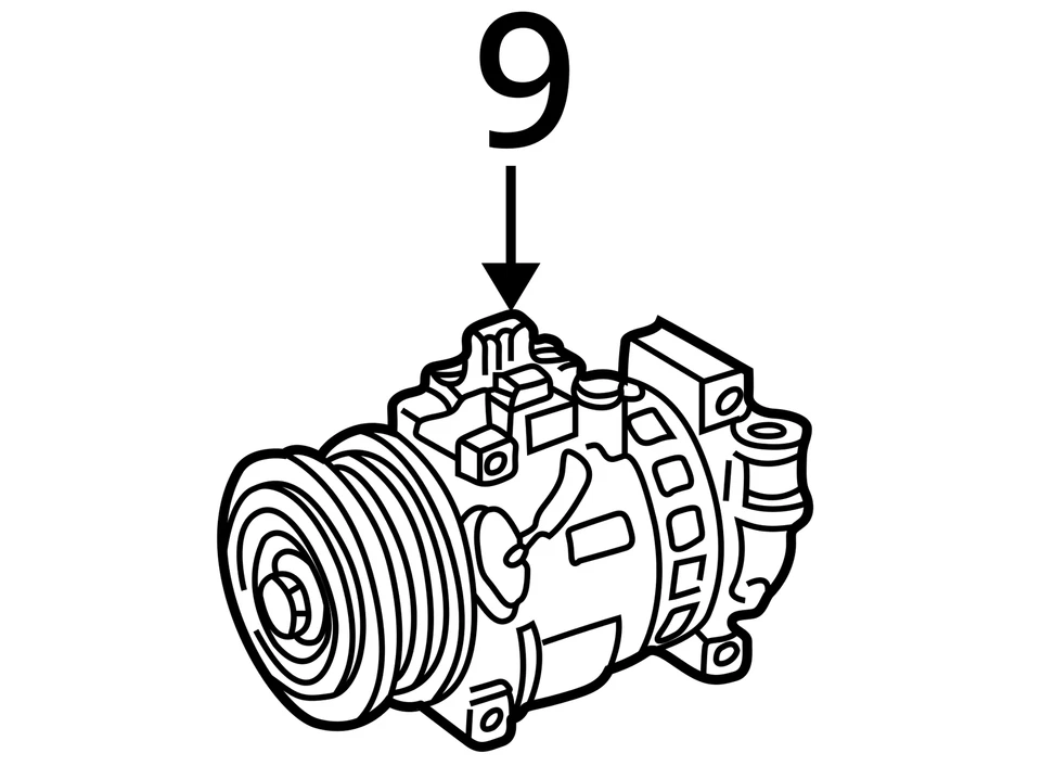Mercedes-Benz C220 1994-1995 aire acondicionado aire acondicionado compresor de aire acondicionado fabricante original U0Z3Y Foto 4 de 4