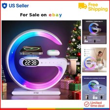 Magnetic 5-in-1 Speaker Alarm Clock Wireless Charger Bedside Lamp Night Light