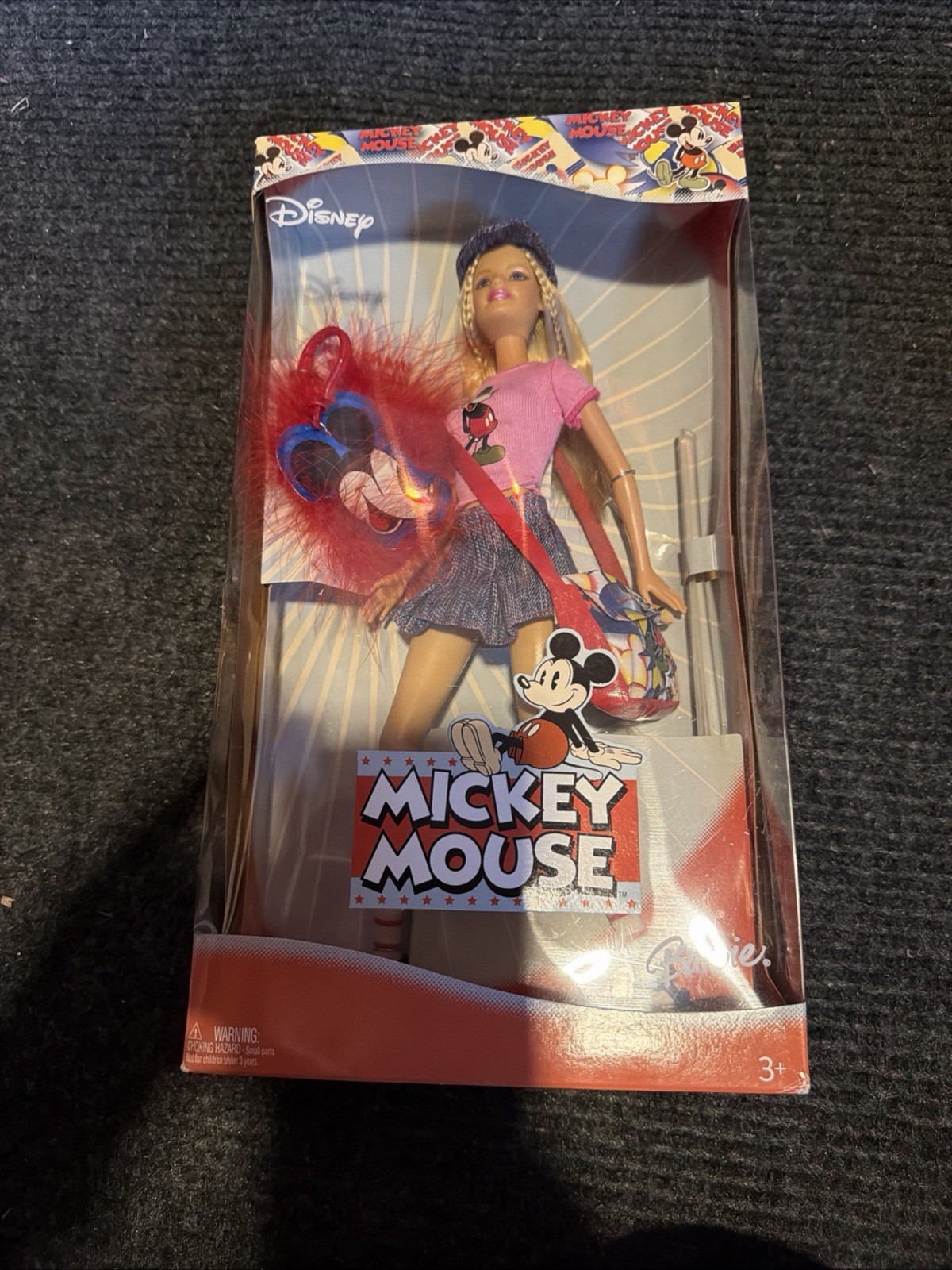 DISNEY MICKEY MOUSE BARBIE DOLL W/ KEYCHAIN MATTEL 2004 NEW IN BOX # H6468