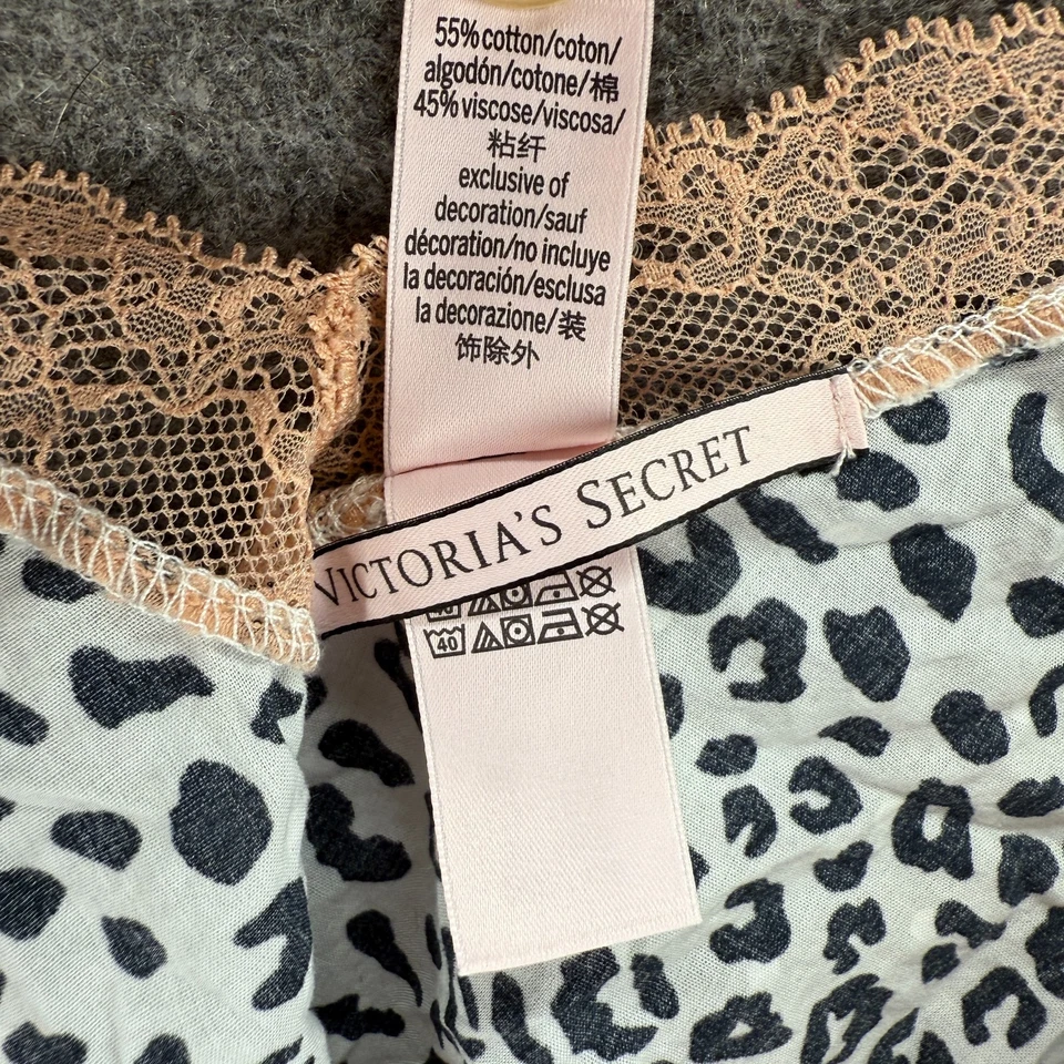 Vestido de Noche Victoria's Secret Mujer M Mediano Blanco Estampado Animal Cuello en V Encaje Foto 4 de 4