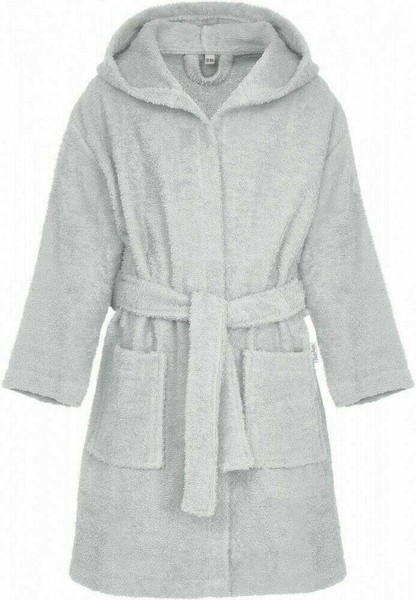 Playshoes Bademantel Frottee Gr 110/116 Uni Grau Kapuze Meer Stickerei 338001-image