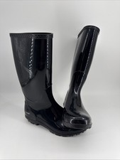 HI-TEC Paddington Women's Tall Rubber Rain Boots Black Size 8 Made in USA