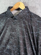 Collars  Co Black  Blue Geometric Dress Collar Polo Shirt Men  s 2XL NWOT