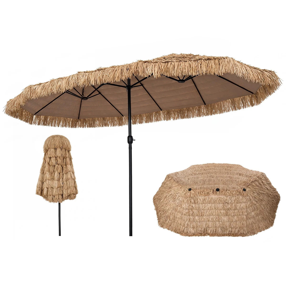 largest cantilever patio umbrella 13x13 ft / 11x15 ft Outdoor Patiowell Smart 9FT Auto Fabric Color:Navy - 2439 (D) term durability spec_no data