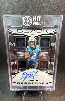 2022 Panini Black - Capstones D.J. Moore #CS-7 /50 (AU)