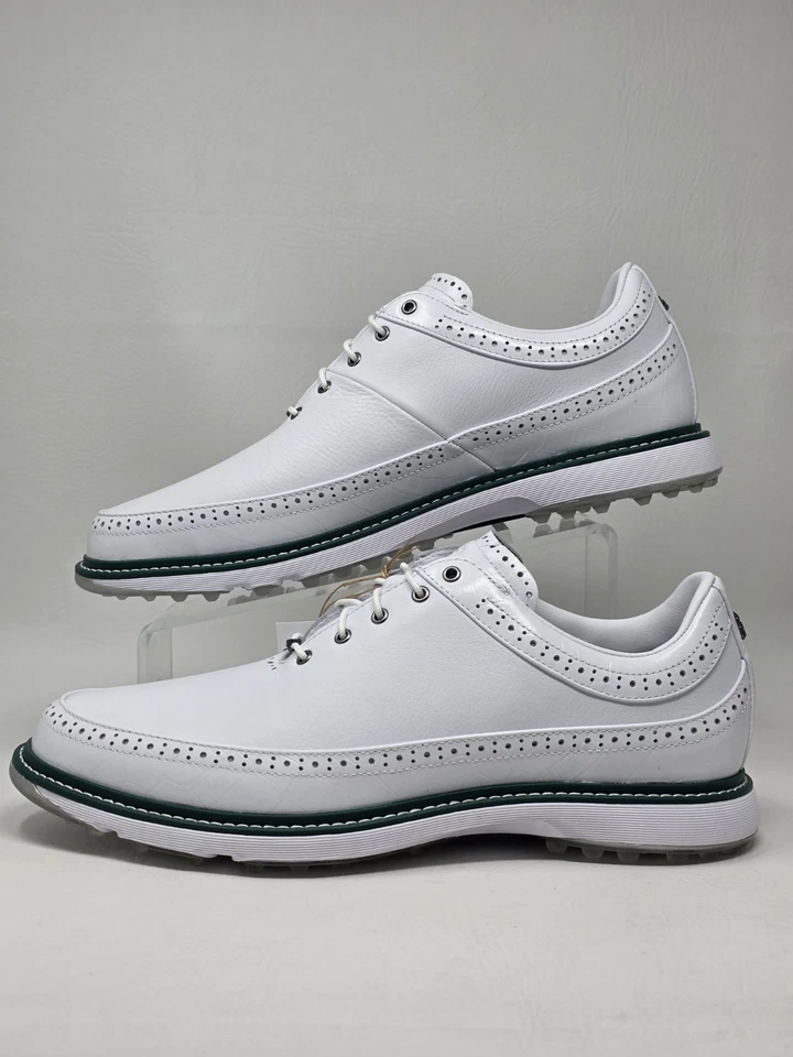 Nuevos zapatos de golf Adidas MC80 sin clavos IE3526 blancos/plateados/verdes para hombre talla 11 Foto 3 de 4