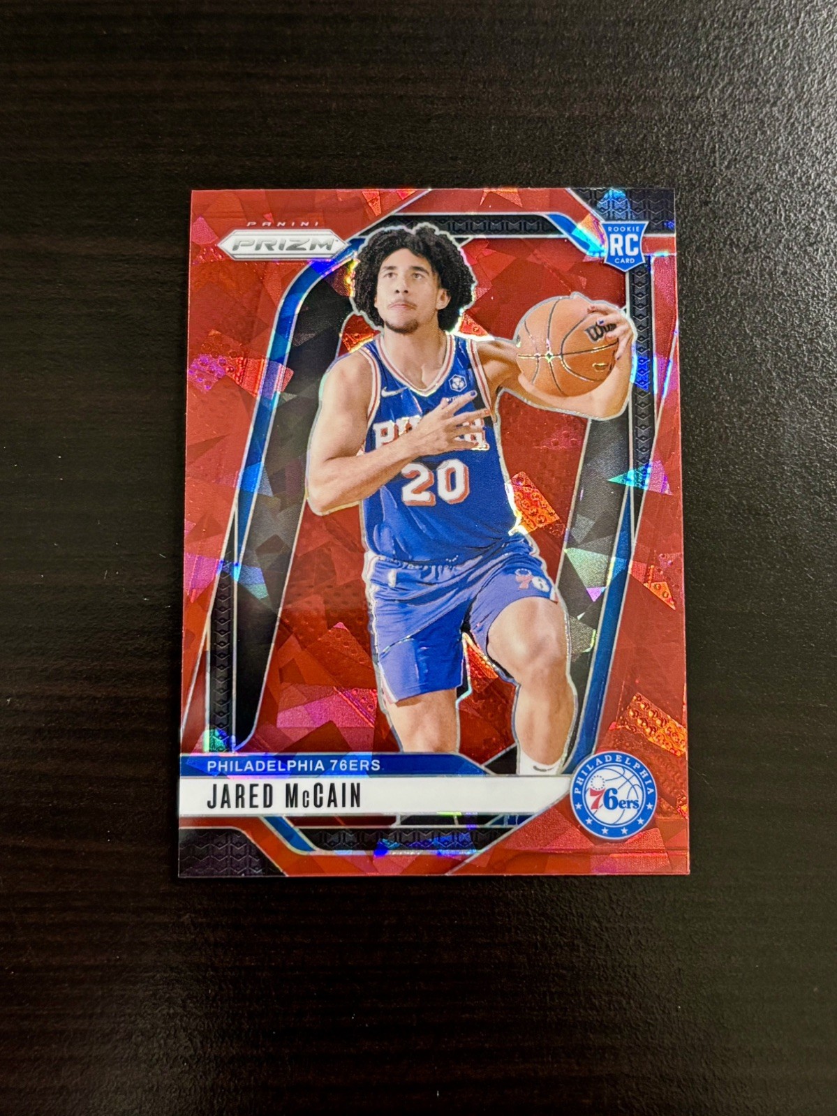 2024-25 Panini Prizm - Jared McCain #222 Red Ice Prizm (RC)