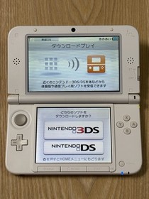 Nintendo 3DS LL XL Pearl White Console Tested Working Japan