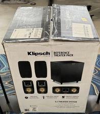 Klipsch Black Reference Theater Pack 5.1 Surround Sound System NEW In Open Box