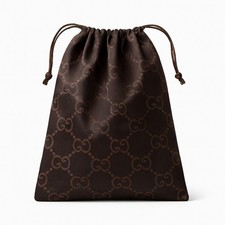 Gucci Women  s Silky Drawstring Dust Bag Tan Brown Protective Storage - GG101