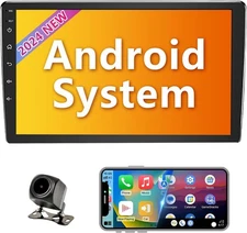 10.1" Android 13 Apple Carplay Car Stereo Radio GPS Navi WiFi Double Din+Camera