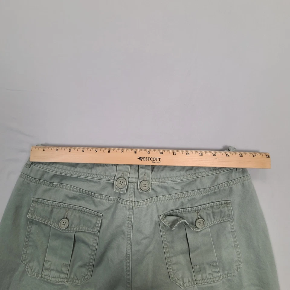 Pantalones Caribbean Joe para mujer 14 verde cargo algodón informal cordón relajado cómodo Foto 3 de 4