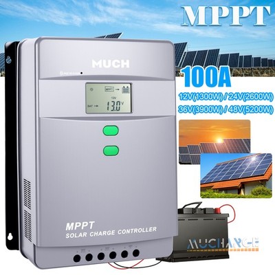 Controlador de carga solar MPPT 100A para baterías 12V/24V/36V/48V (GEL y SLF)