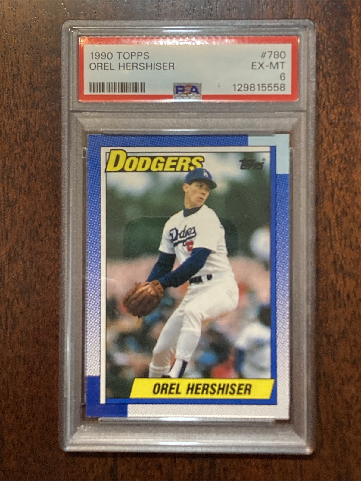 1990 Topps - Orel Hershiser #780 PSA 6 Free Shipping