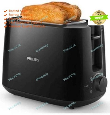 Philips Toaster 8 Browning Settings Integrated Bun Rack Auto Shut-Off Protection