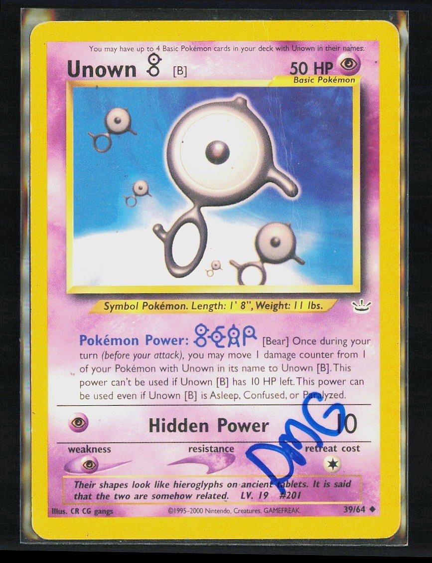 Pokemon Unown [B] Neo Revelation 39/64 Unlimited DMG