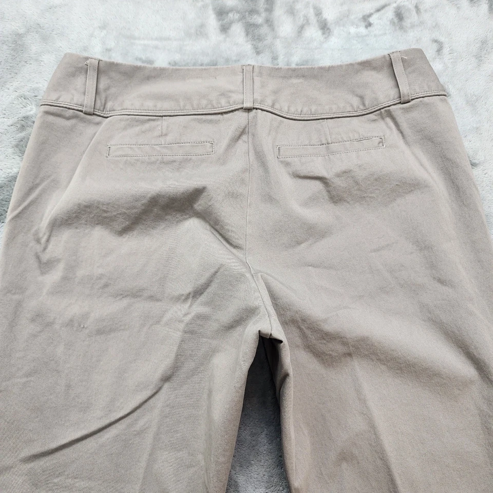 Pantalones INC International Concepts para mujer 12 tostados tiro medio pierna ajustada tobillo elástico Foto 3 de 4